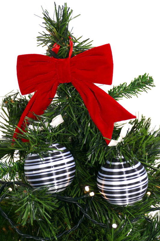 Stripes Black & White Silk