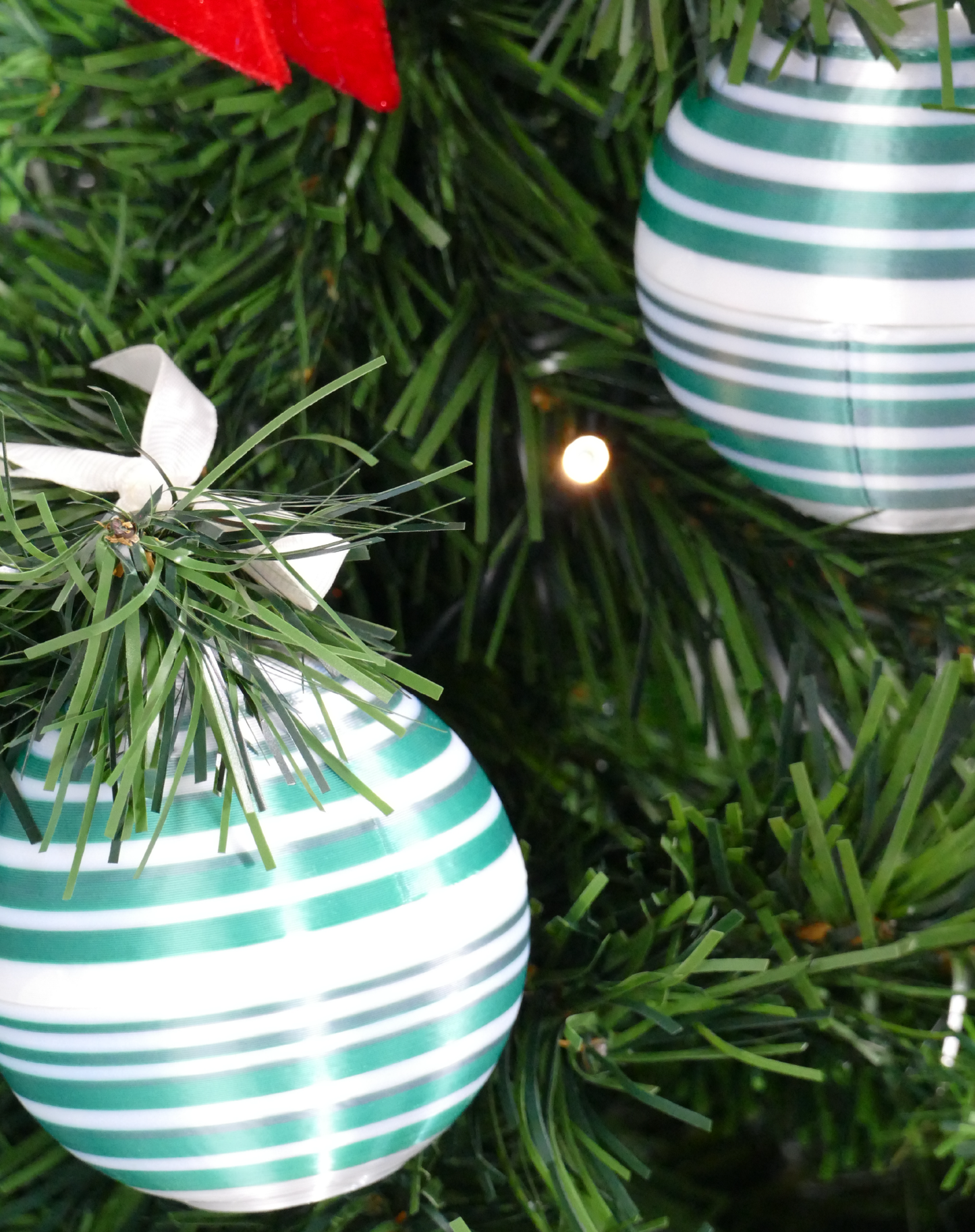 Stripes Green Silk & White