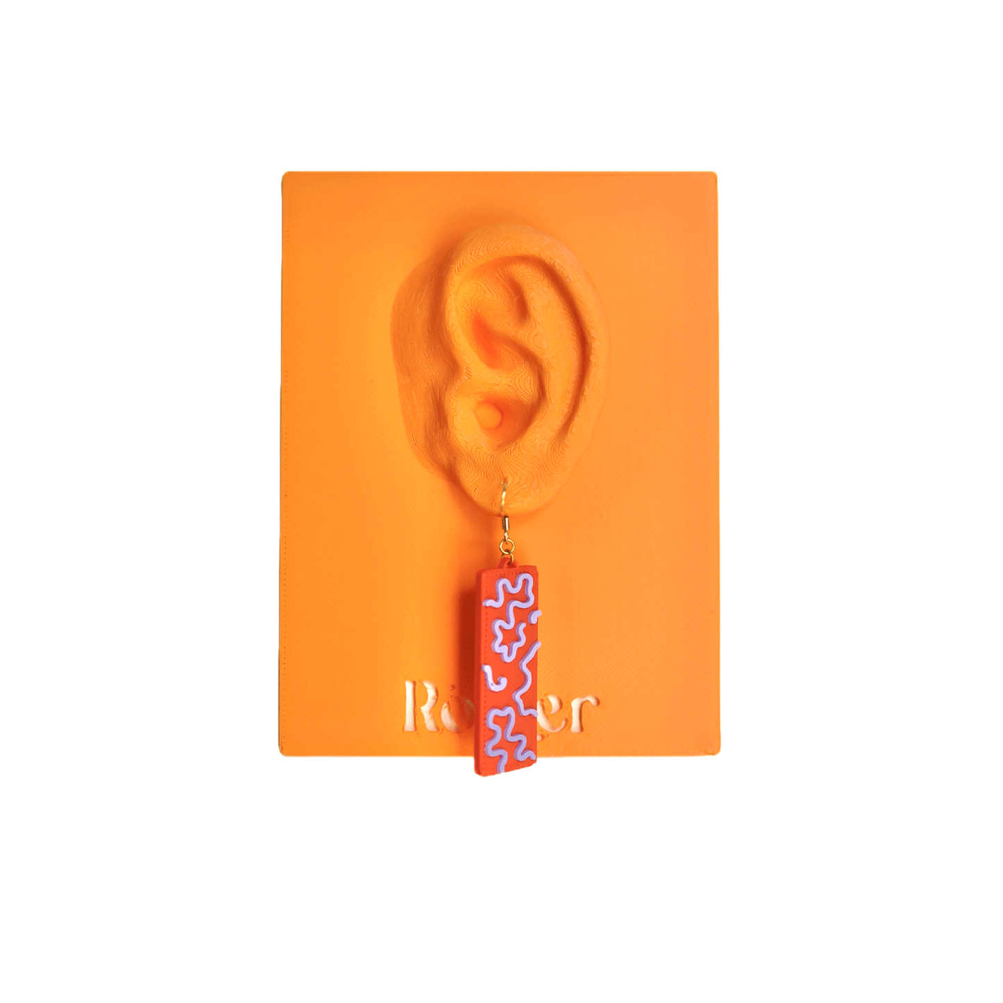 Squared Corals Earring