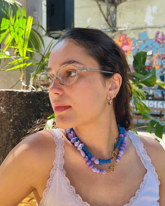 Violet Cupcake Necklace